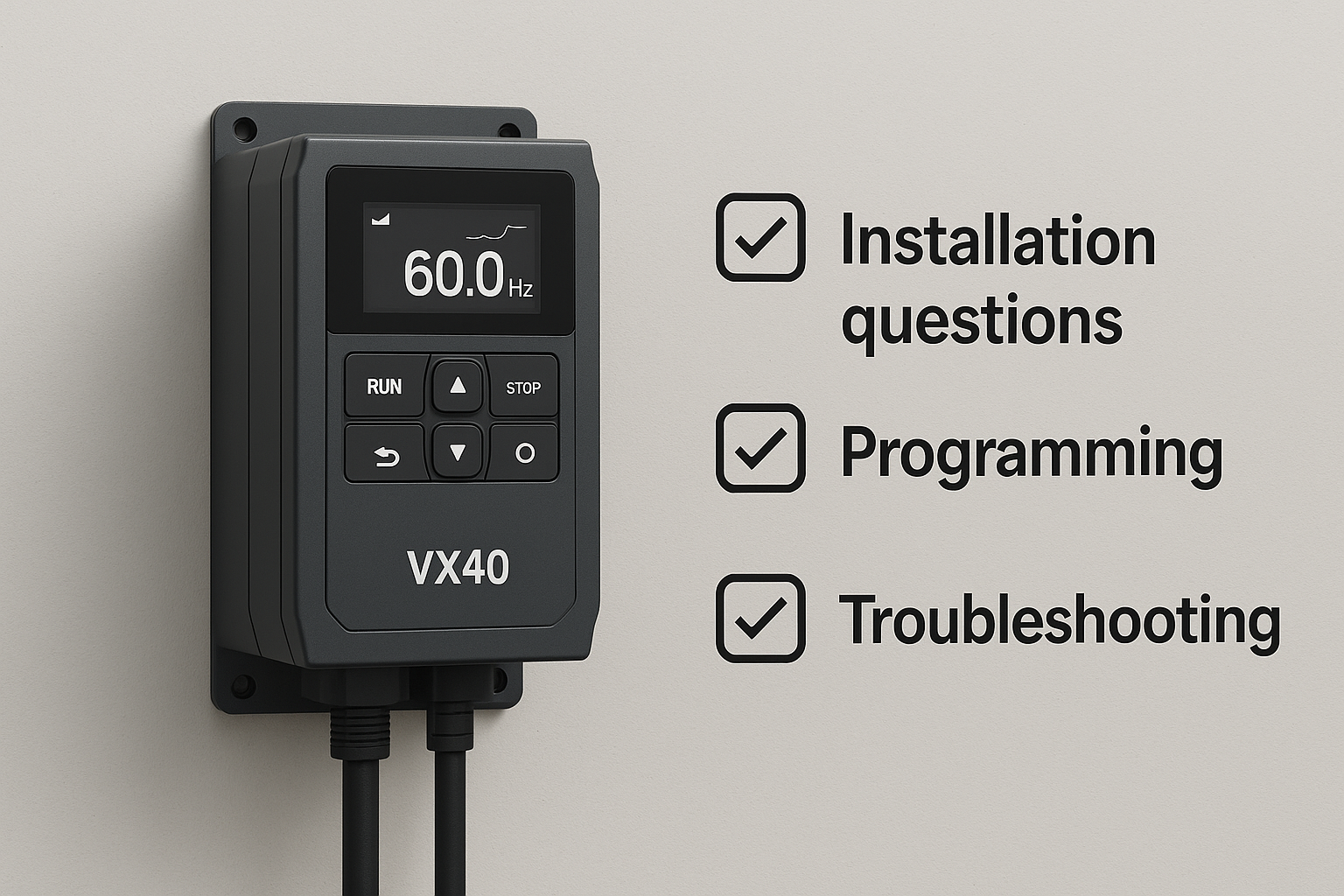 FAQ هفتگی سوالات خرید، انتخاب و نصب اینورتر صنعتی – سری vx40 پرتو صنعت